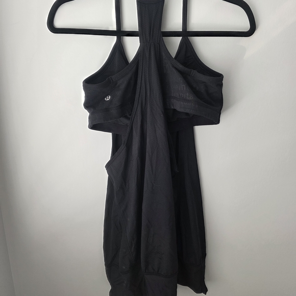 LULULEMON No Limits Tank Top Black Loose Fit W Build In Bra Size 8 - Picture 5 of 7